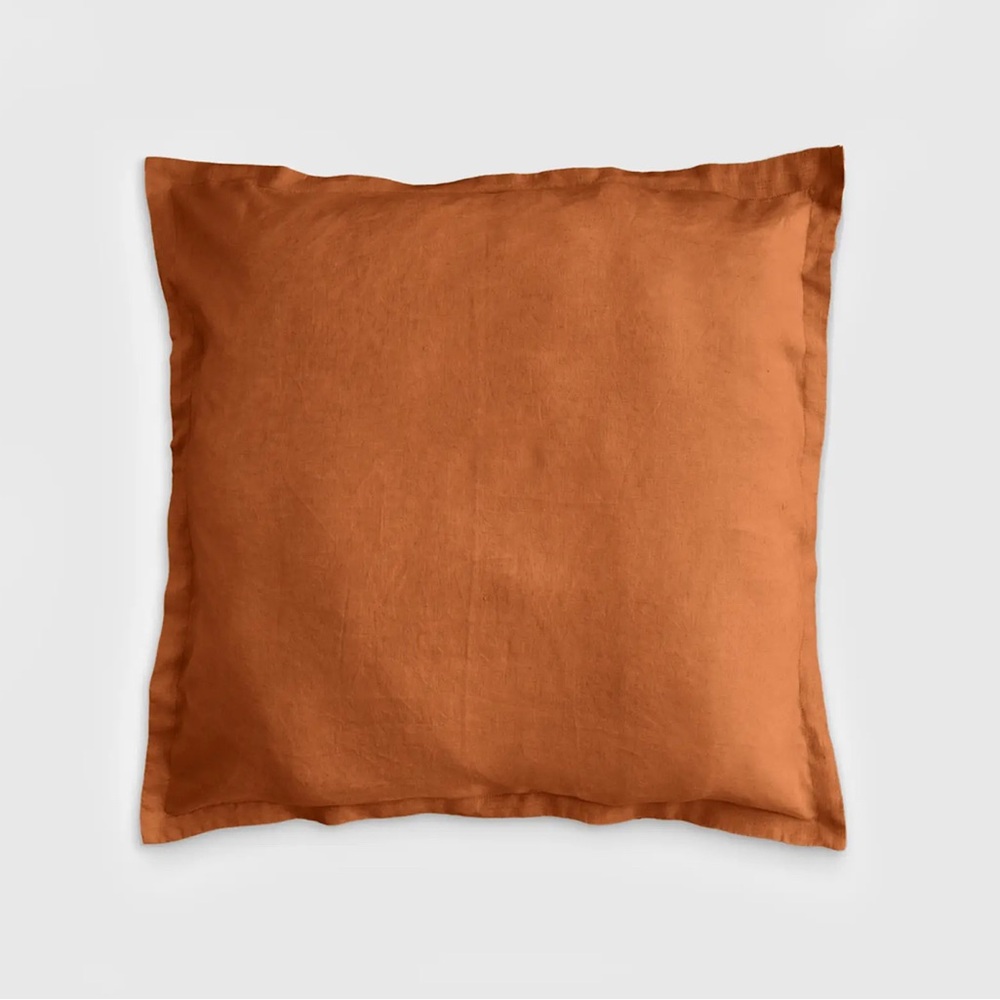 NWOT Quince European Linen Euro Sham in Terracotta